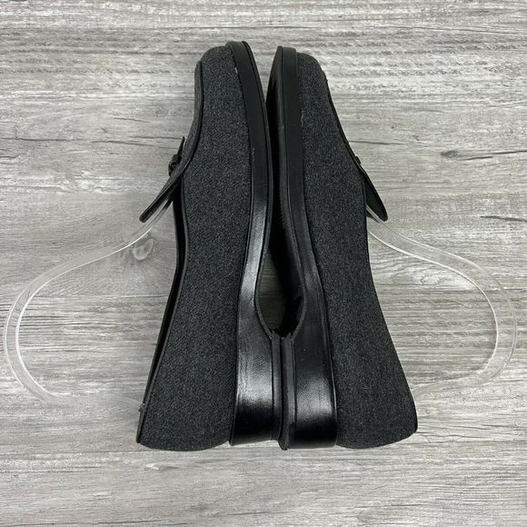 Stuart Weitzman Gray Loafer Tortoise Trim Size 5.5 Slip-On Designer Shoes Flats - Picture 7 of 9